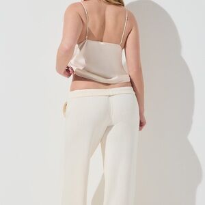 SKIMS French Terry Straight Leg Pant - Ecru